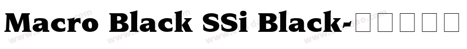 Macro Black SSi Black字体转换